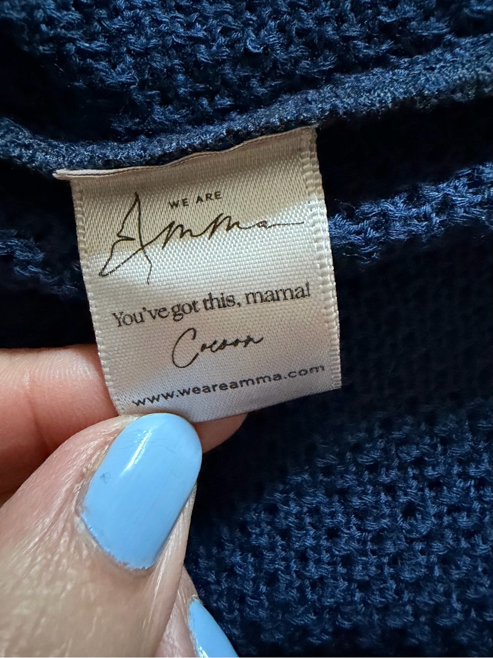 NWOT We Are Amma Navy Nursing Poncho Shrug Cover-Up - Picture 9 of 12